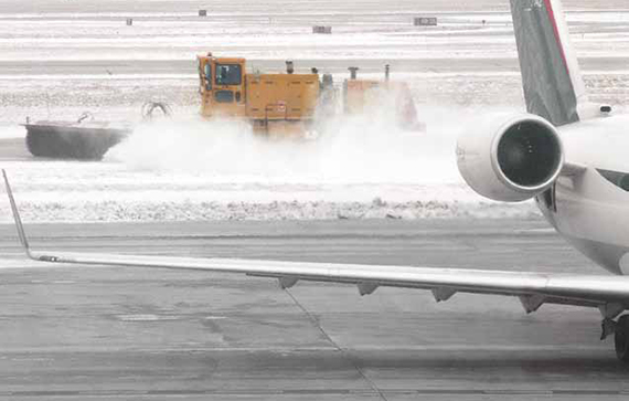 Airport runway deicing operations