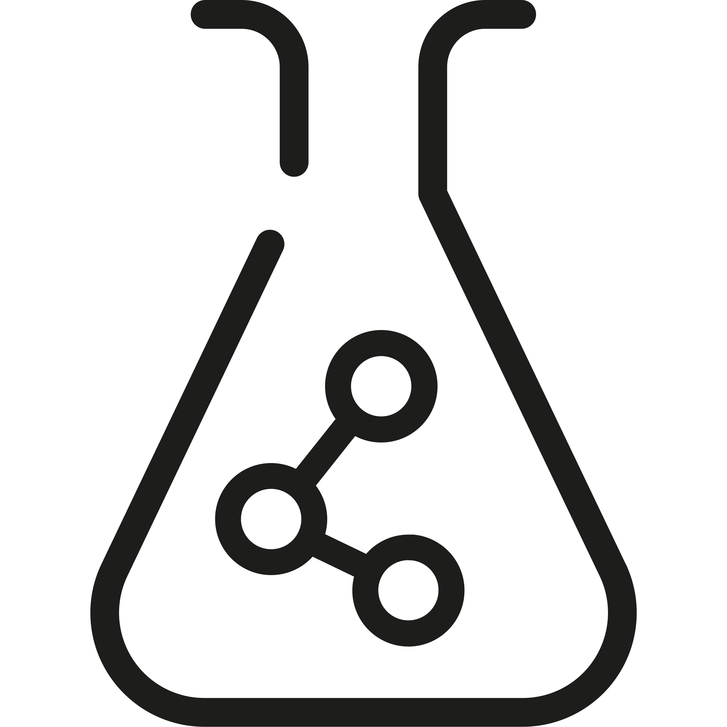 This image appears to be a **laboratory flask / chemistry beaker icon** with a **molecule symbol inside**, suggesting something related to **science, chemistry, experiments, or lab analysis**.